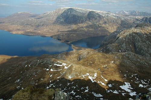 The causeway at Carnmore from Beinn Lair
