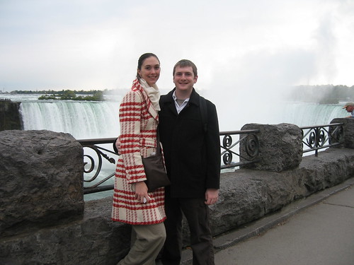 Tony and Suzy with the Canadian Horseshoe Falls behind them