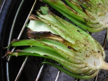Grilled baby bok choy