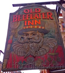 Old Beefeater Inn Pub sign