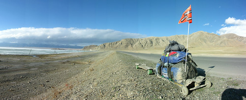 The rig on a plateau near Santai, Xinjiang Province, China