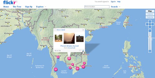 Screenshot of Flickr Maps