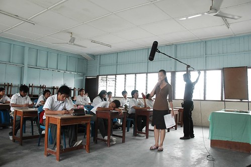 Shooting the classroom scenes in KURUS