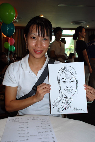 Caricature live sketching Temasek Fun Day 5