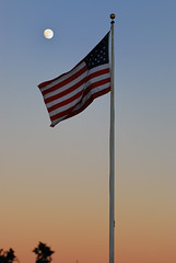 Flag of the United States in the Moon Light æœˆå…‰...