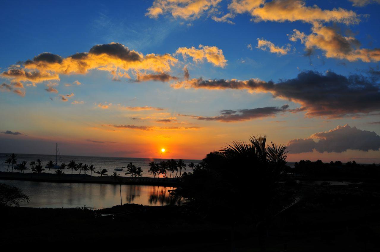 Sunset on the Kona coast