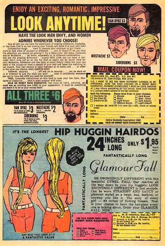 Vintage Ad #400: Hip Huggin Hairdos and Face Fastenin Fuzz