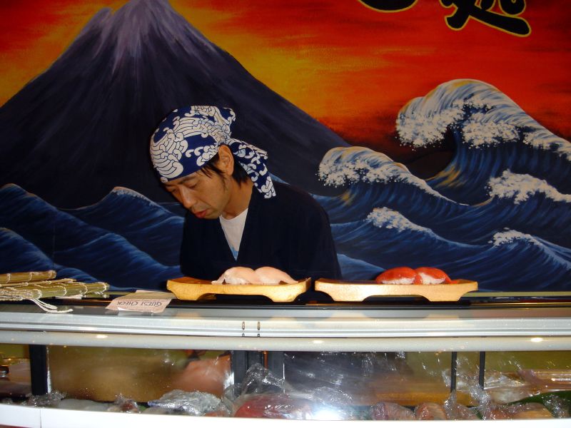 Yoshi making sushi