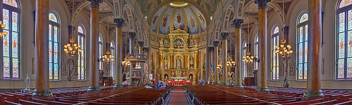 Saint Joseph Shrine, in Saint Louis, Missouri, USA - nave, wide