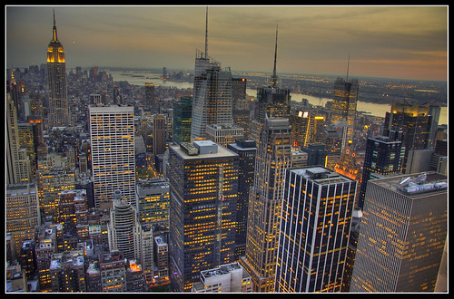 new york city skyline wallpaper. The lights of New York city
