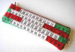 Red, Green and White Measuring Tape Case