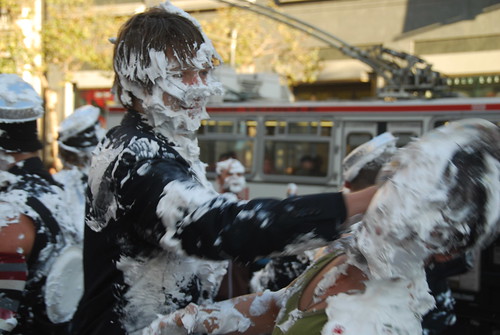 Pie fight at powell