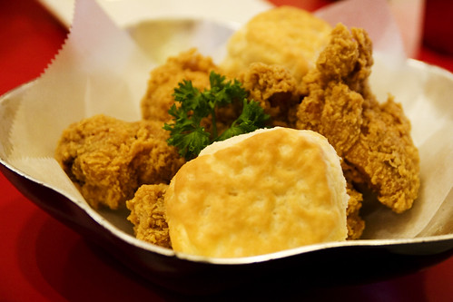 more fried chicken and biscuits