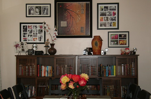 Closeups of Dining room bookcase