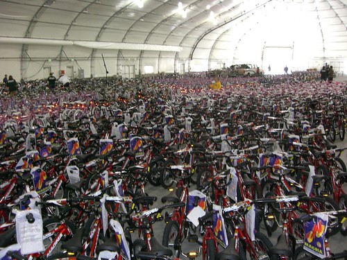 More than 2,000 bikes were assembled and distributed to childrens charities just before the December holidays. TurningWheels is a local nonprofit organization that is run 100 percent by volunteers.