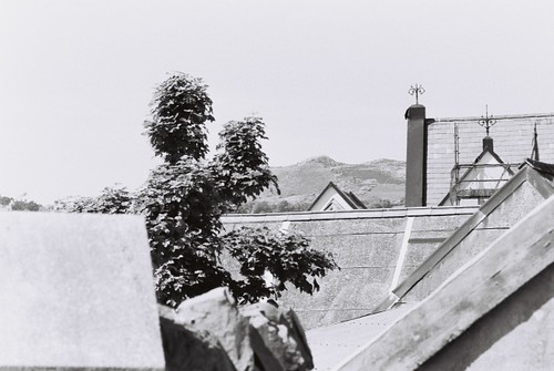 Rooftops and Mountain