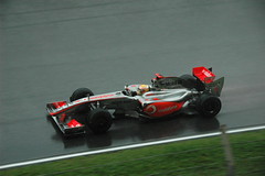 Lewis Hamilton in a McLaren