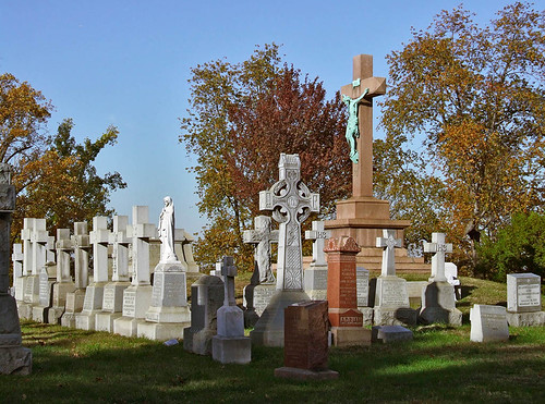 Calvary Roman Catholic Cemetery, in Saint Louis, Missouri, USA - priests' graves.jpg
