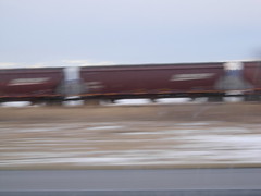 Train from the Interstate