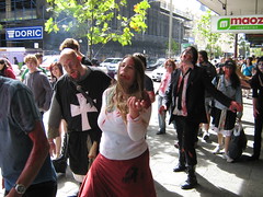 Zombie sash flash mob