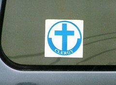 040708 sticker on minister's car 1
