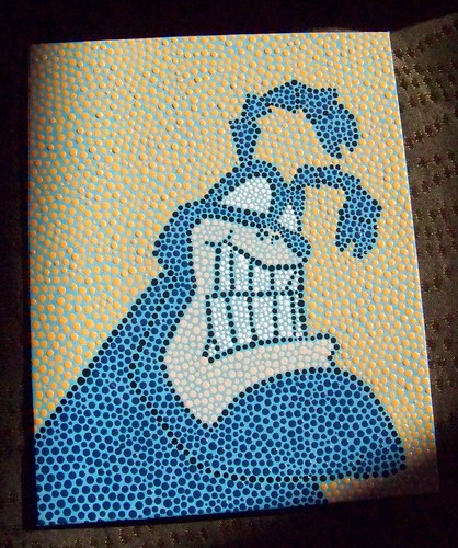 The Tick dot painting