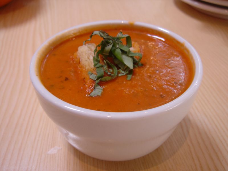Cream of Tomato Soup with Basil