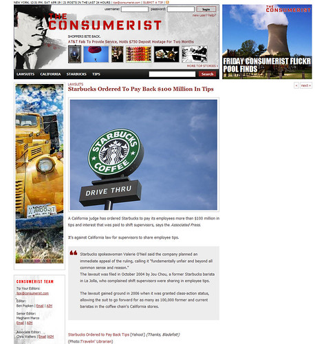 Consumerist - Starbucks Ordered To Pay Back