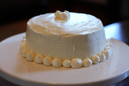 a sample Swiss Buttercream The recipe comes from wedding cake genius and 