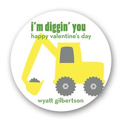 Bucket Truck Personalized Petite Valentine's Day Gift Stickers