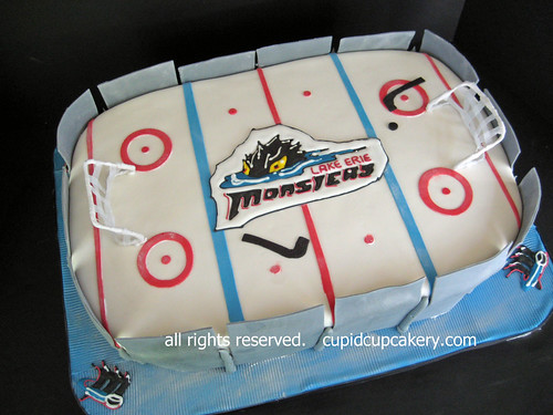 Lake Erie Monsters Hockey Cake by Cupid 
Cupcakery