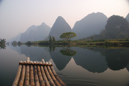 View from the bamboo-boat