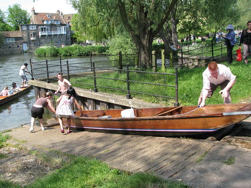 Punting in river Cam, Cambridge
