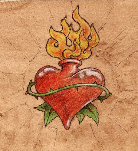 flaming heart tattoos. 2010Flaming Heart Tattoos