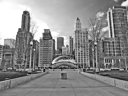 black and white chicago skyline. Chicago skyline from