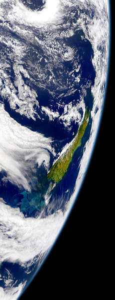 NZ vue du ciel NASA