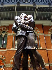 lovers at the train station