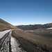 Inizio del sentiero (con neve) al crater Navidad