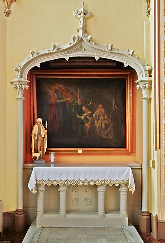 Sainte Genevieve Roman Catholic Church, in Sainte Genevieve, Missouri, USA - painting