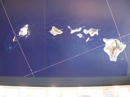 Windward Islands Map. THe linearity of the island