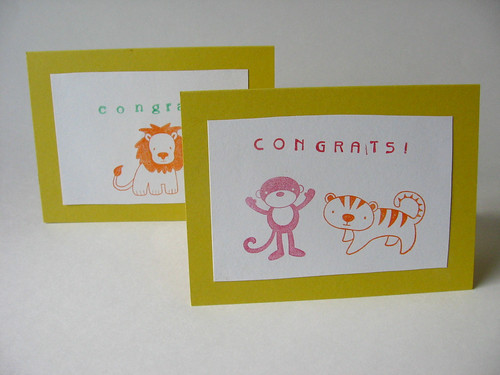 Animal Stamped Cards