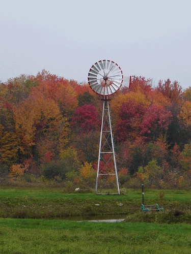 Windmill on a fall day
