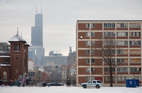 Cabrini Green Police and Sears Tower by metroblossom