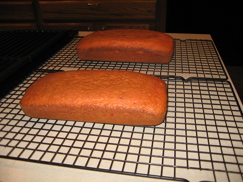 Cakes baked in loaf pans