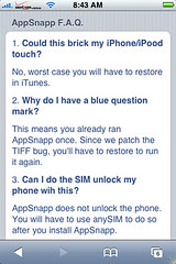AppSnapp F.A.Q for iPhone