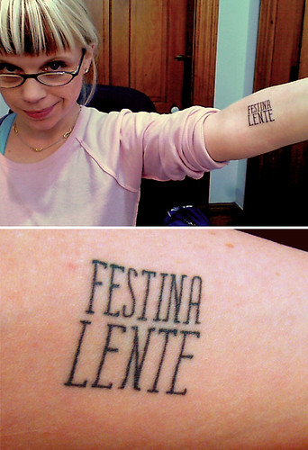 to Latin and tattoos by