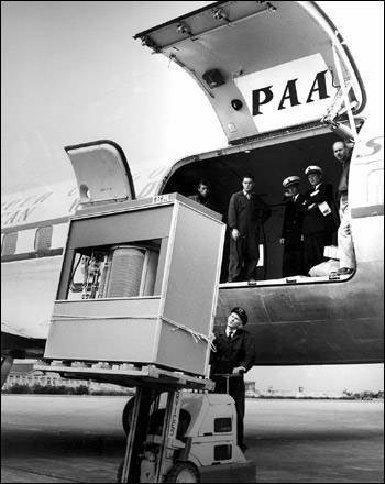 Transporting a computer in 1956