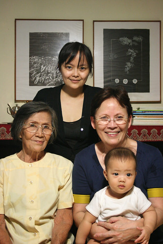 four generations of girls