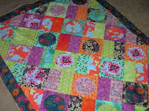 on the floor so I can see the binding quilt