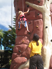 Christy rock climbing